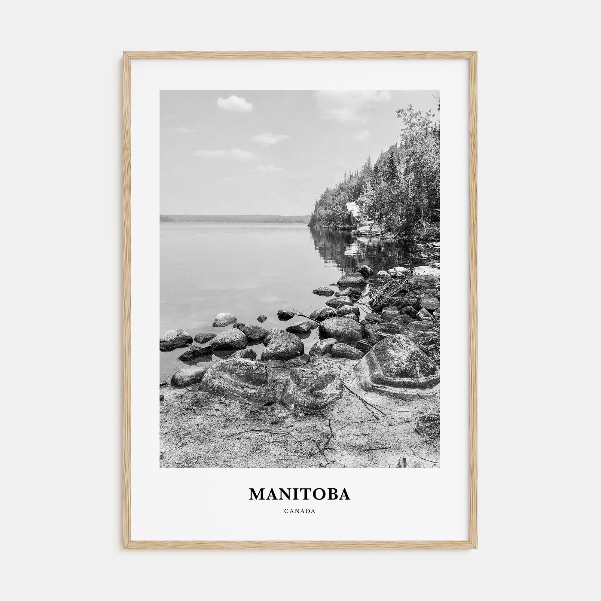 Manitoba Portrait B&W Poster