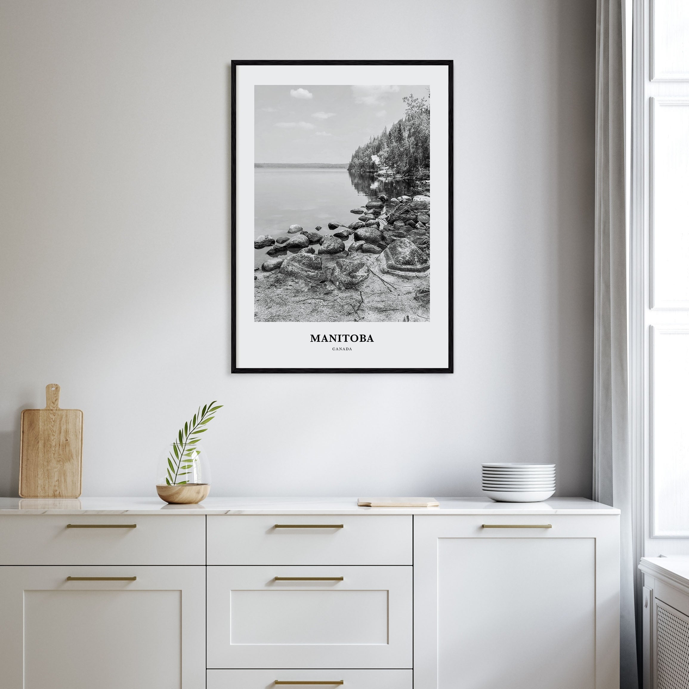 Manitoba Portrait B&W Poster