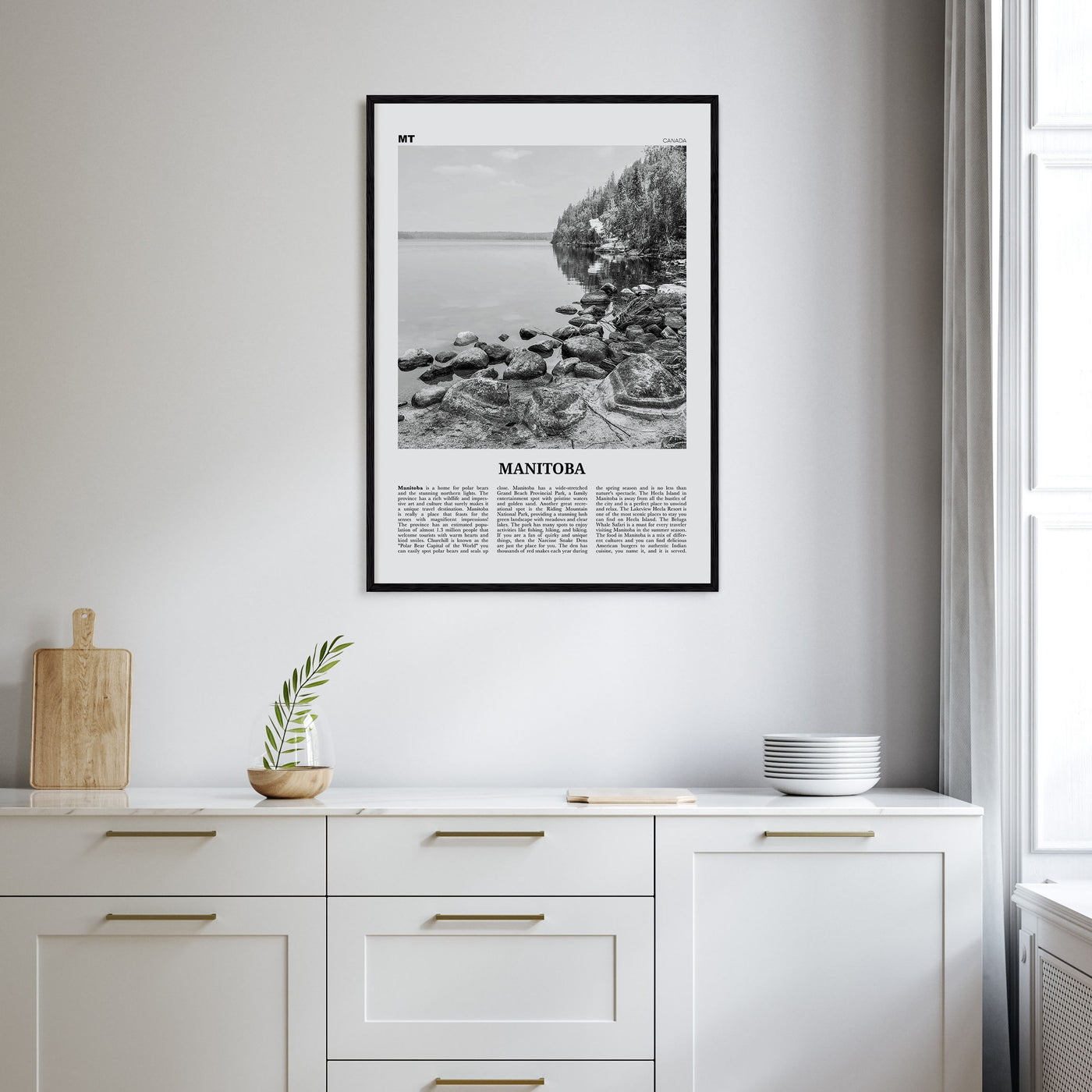 Manitoba Travel B&W Poster