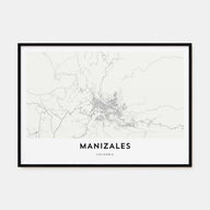 Manizales Map Landscape Poster