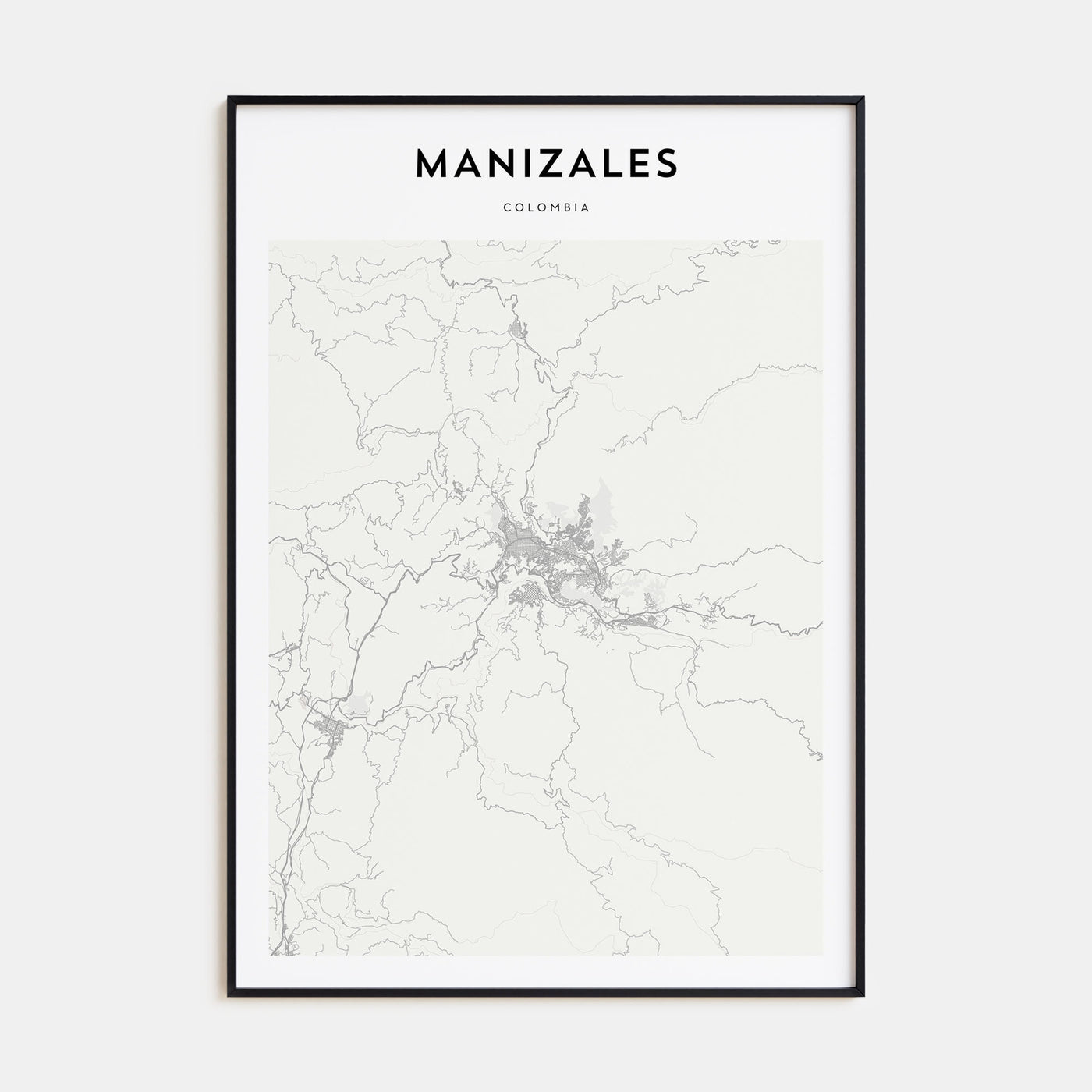 Manizales Map Portrait Poster