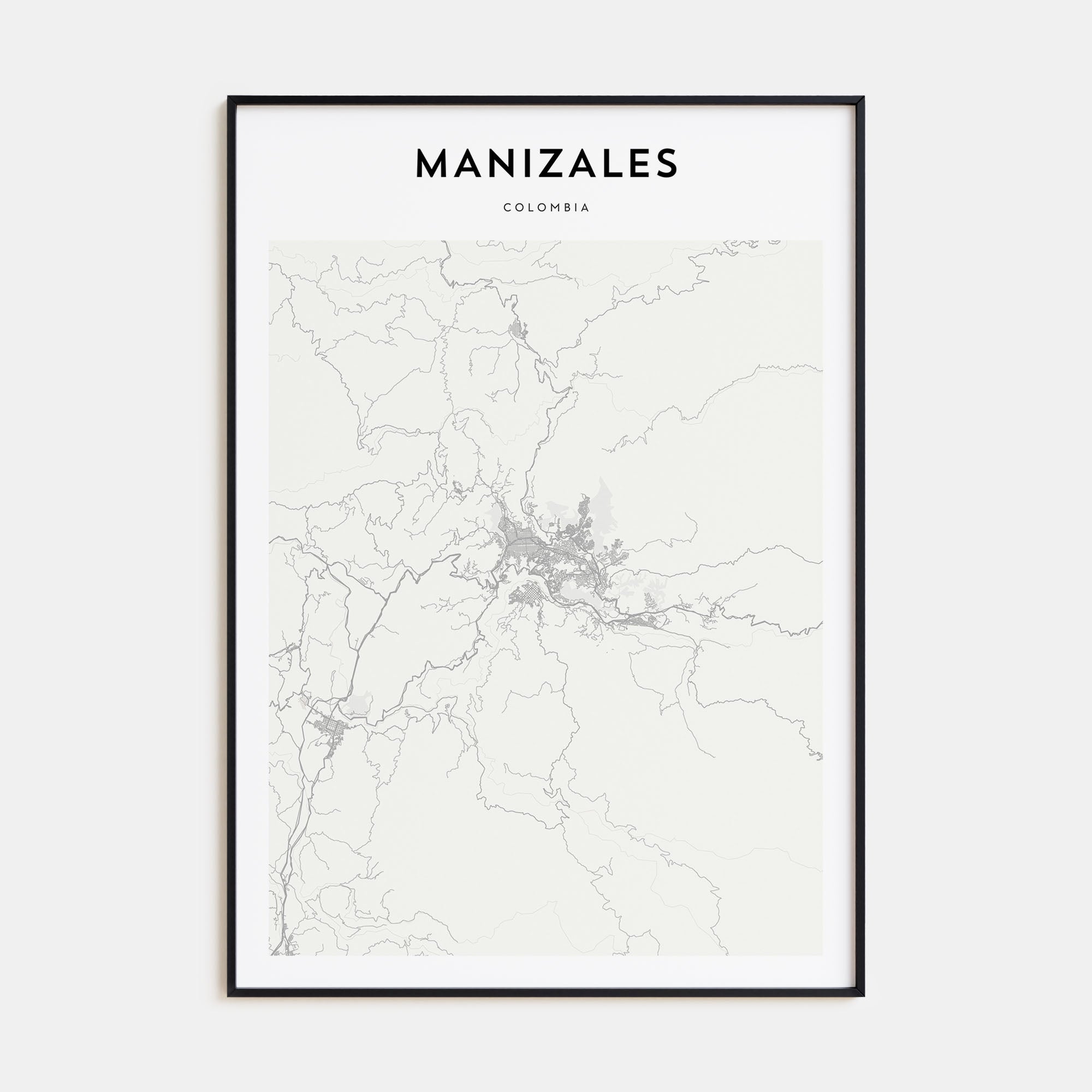 Manizales Map Portrait Poster
