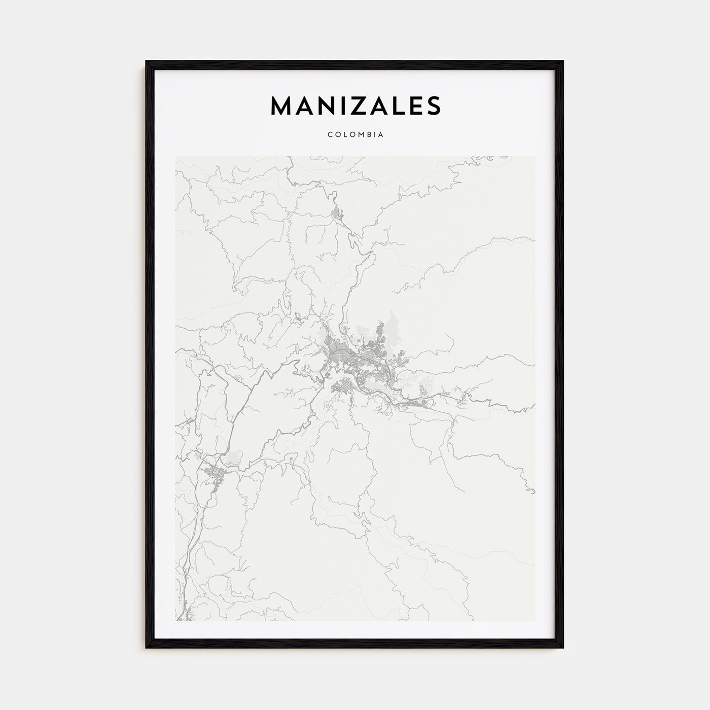 Manizales Map Portrait Poster