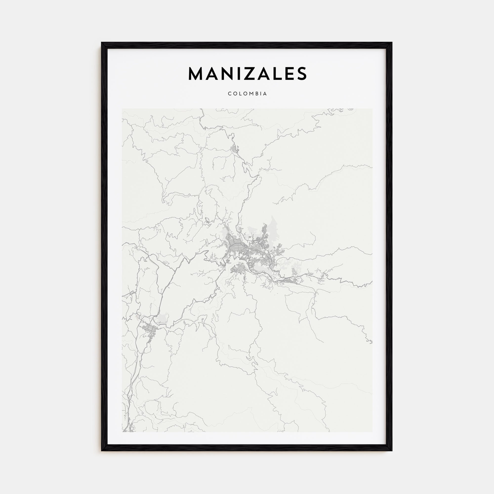 Manizales Map Portrait Poster