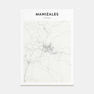 Manizales Map Portrait Poster