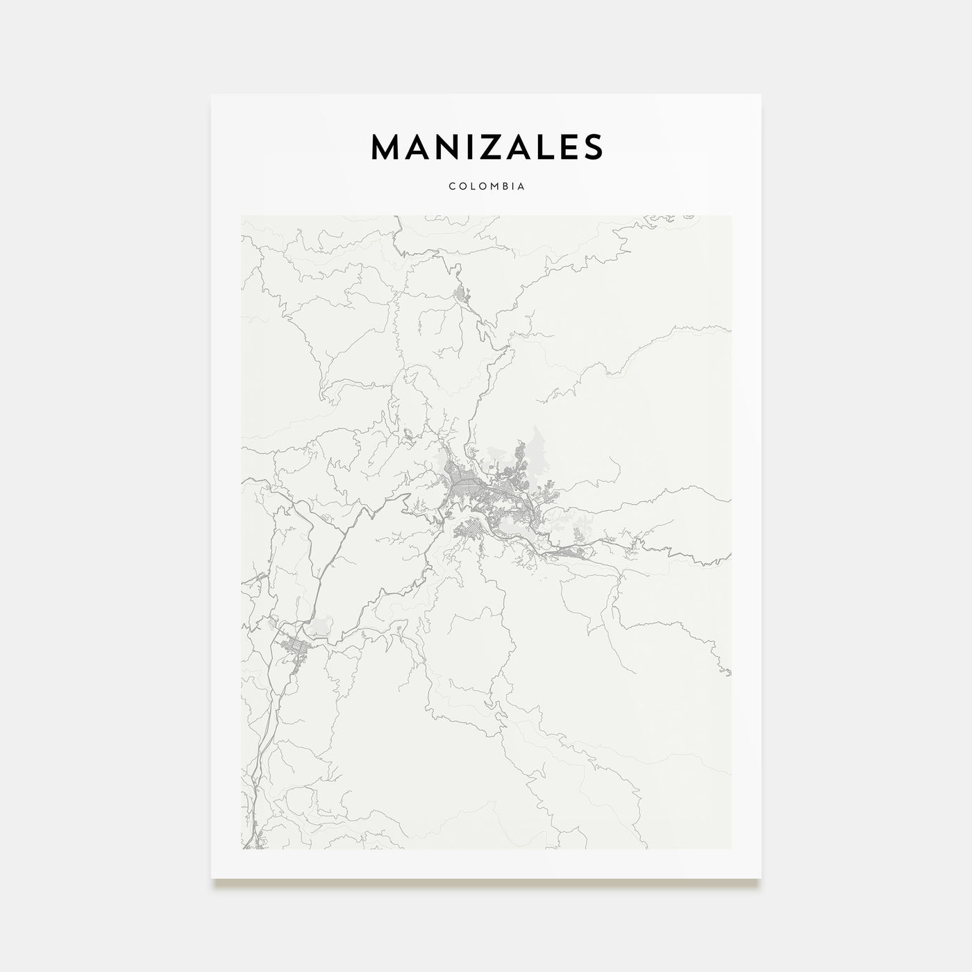 Manizales Map Portrait Poster