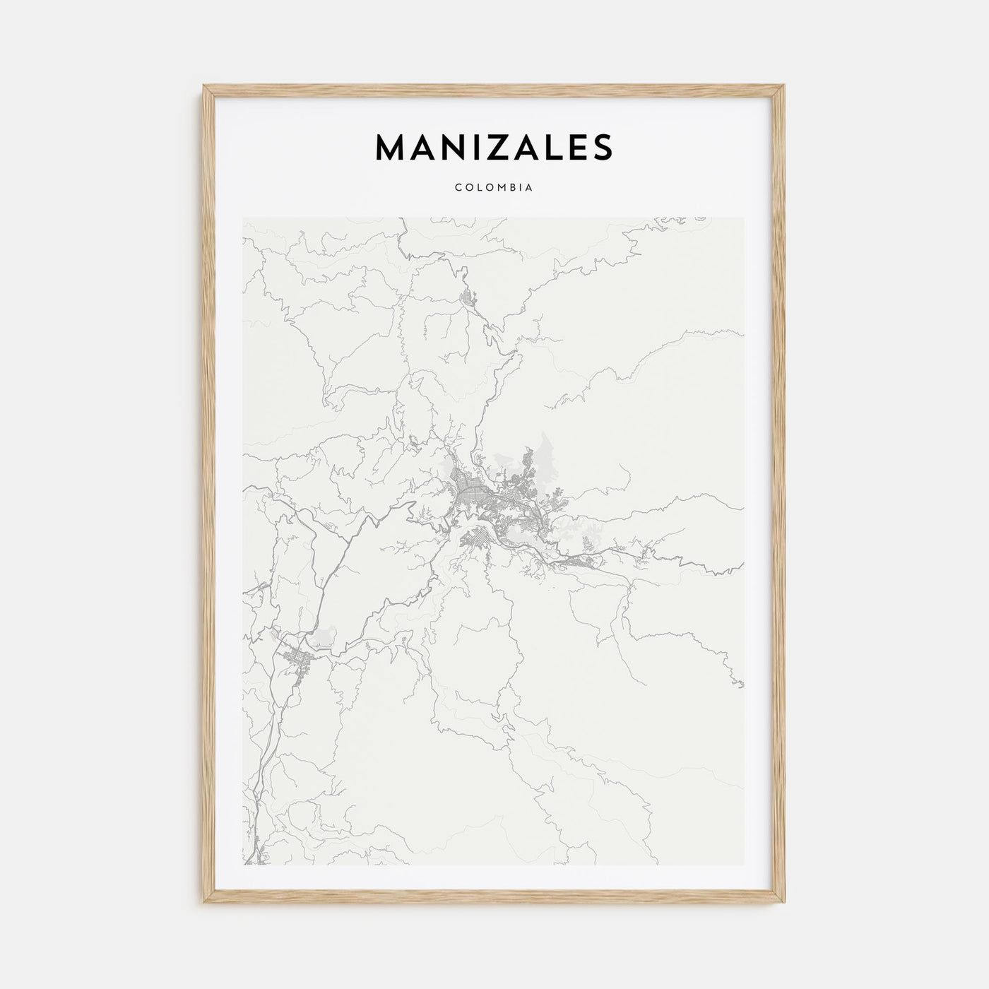 Manizales Map Portrait Poster