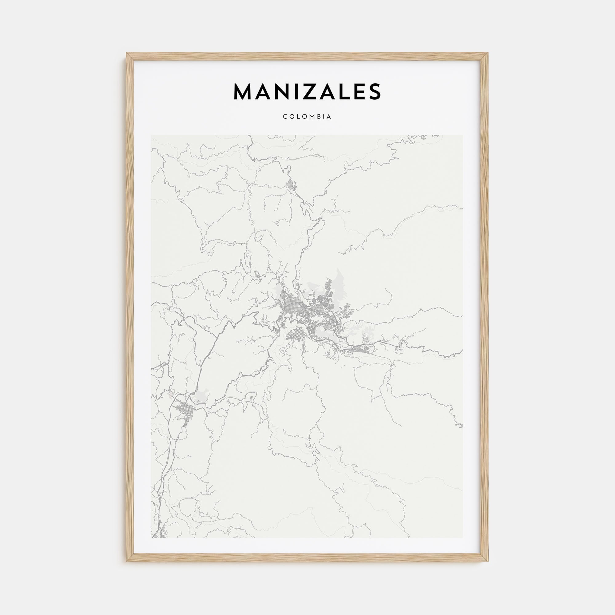 Manizales Map Portrait Poster