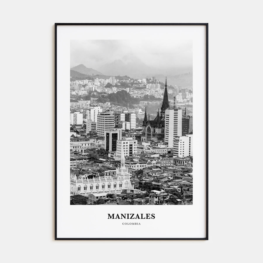 Manizales Portrait B&W Poster