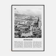 Manizales Travel B&W Poster