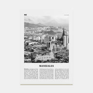 Manizales Travel B&W Poster