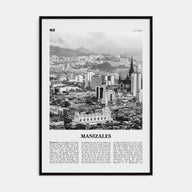 Manizales Travel B&W Poster