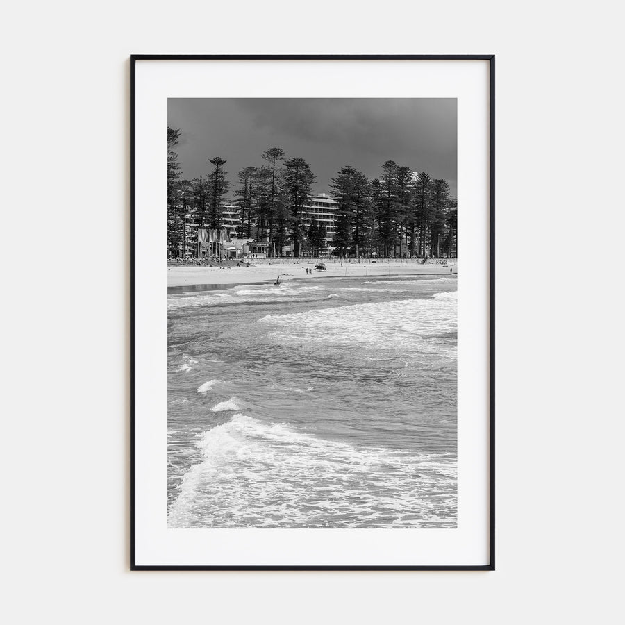 Manly Beach Photo B&W Poster