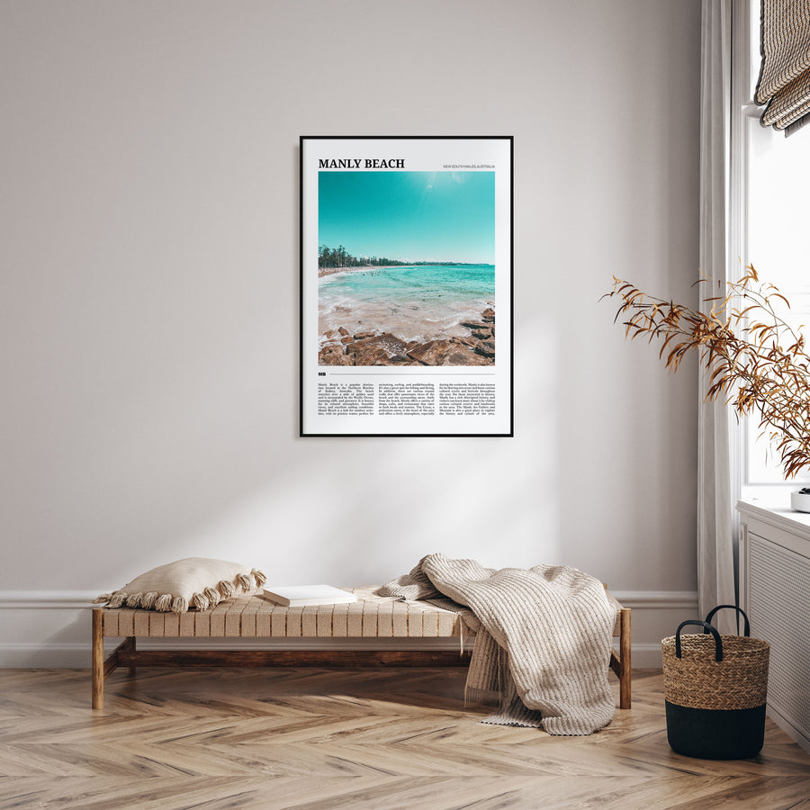Manly Beach Travel Color Poster