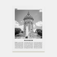 Mannheim Travel B&W Poster