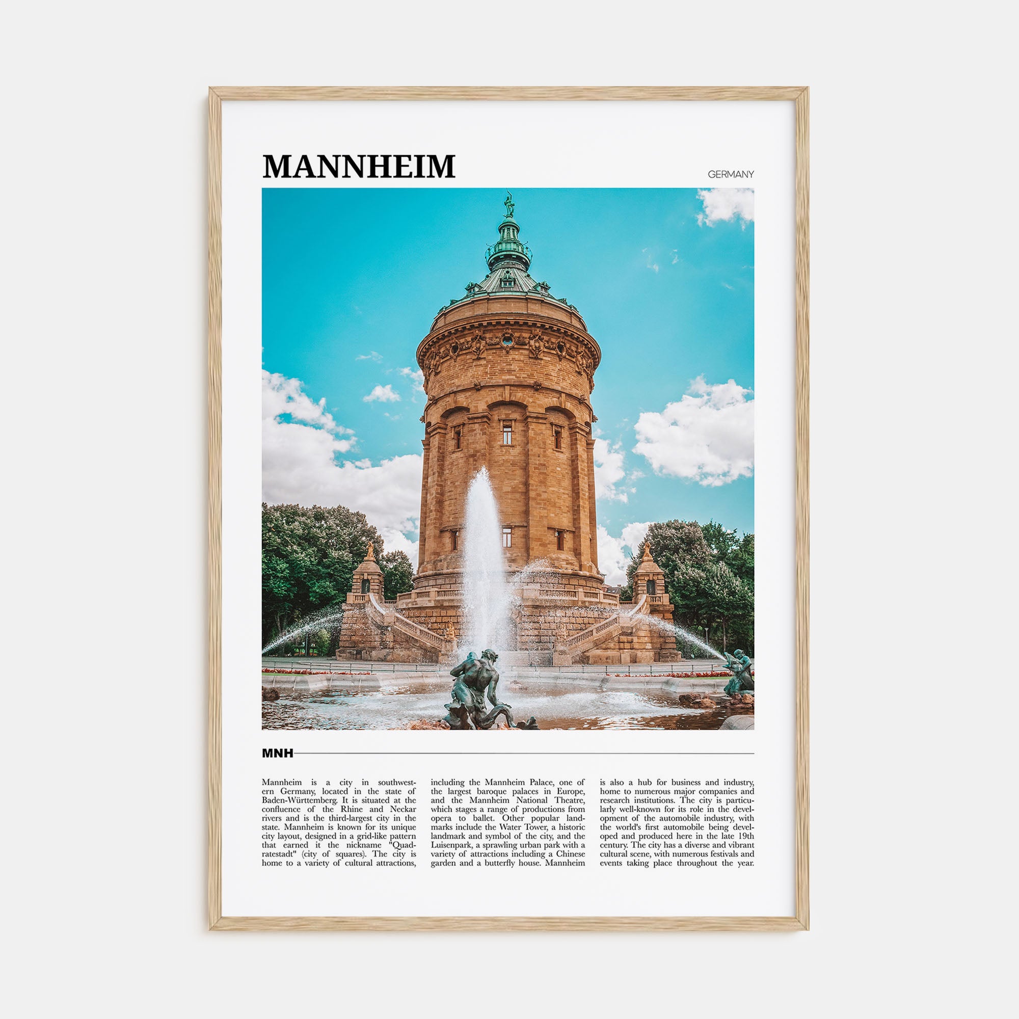 Mannheim Travel Color Poster
