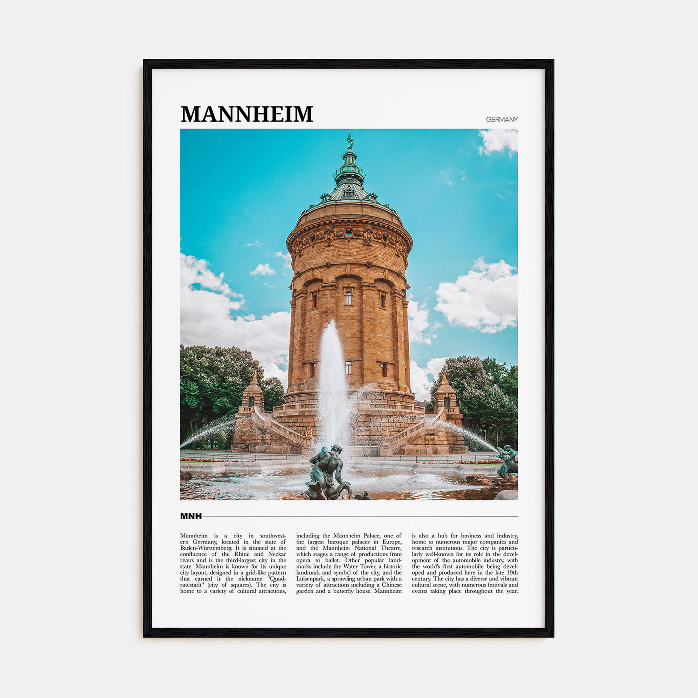 Mannheim Travel Color Poster