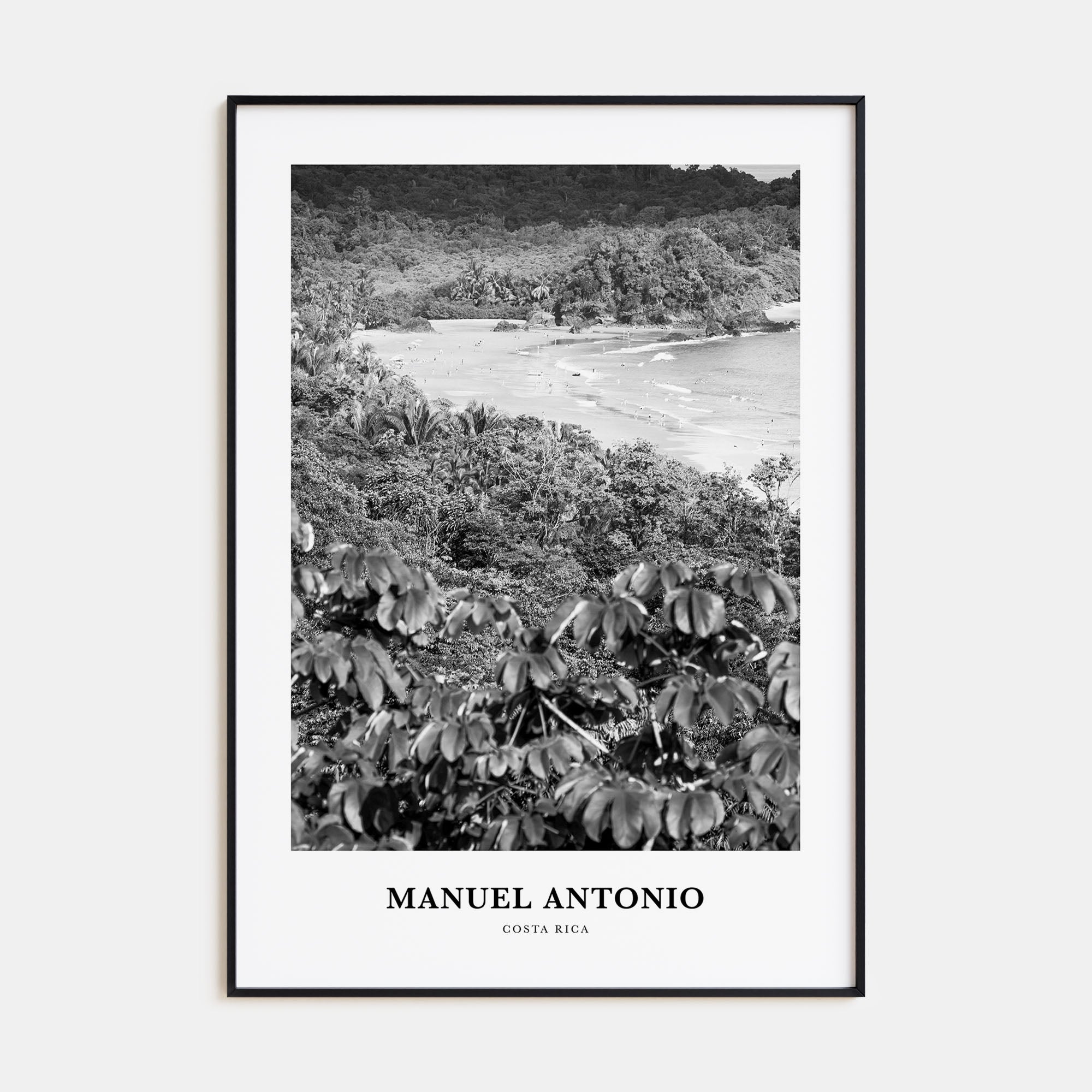 Manuel Antonio National Park Portrait B&W Poster