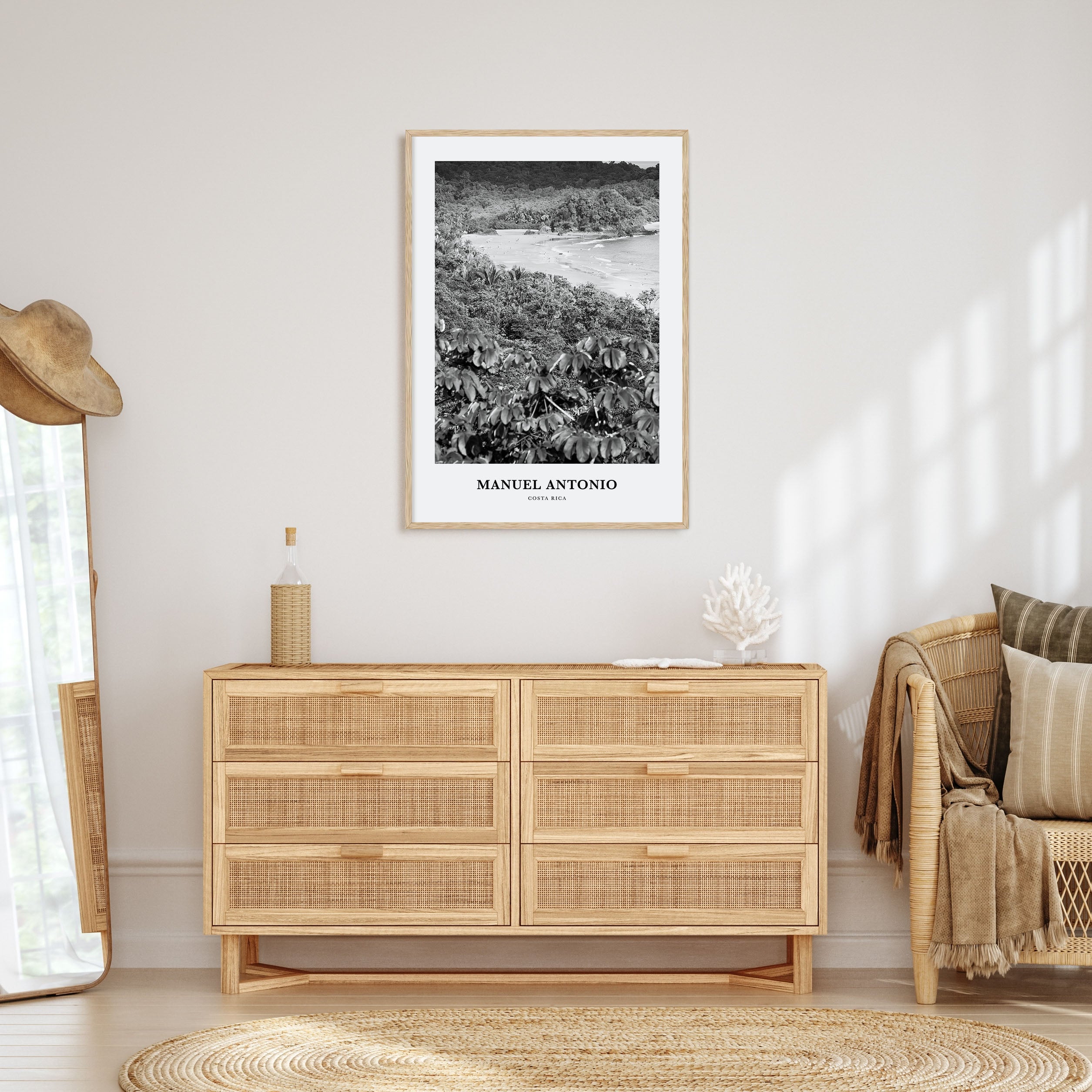 Manuel Antonio National Park Portrait B&W Poster