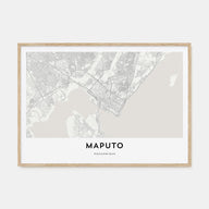 Maputo Map Landscape Poster