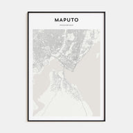 Maputo Map Portrait Poster