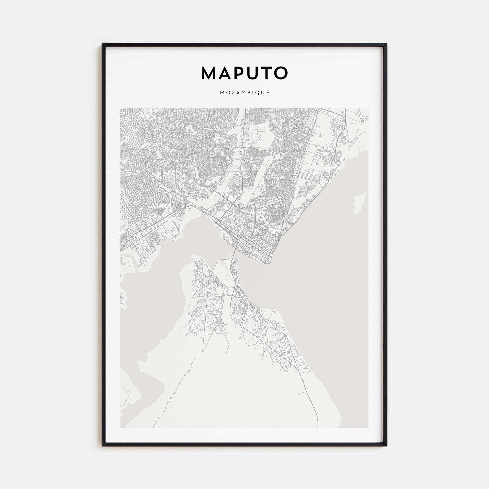 Maputo Map Portrait Poster