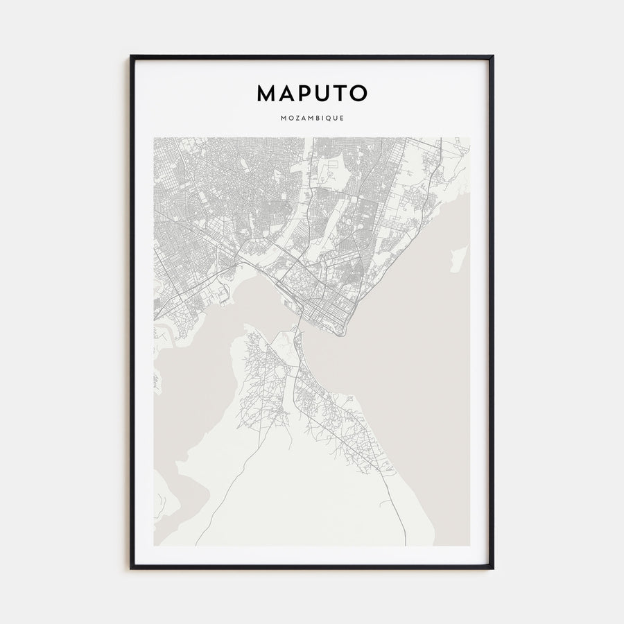 Maputo Map Portrait Poster