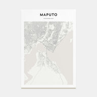 Maputo Map Portrait Poster