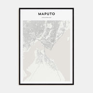 Maputo Map Portrait Poster