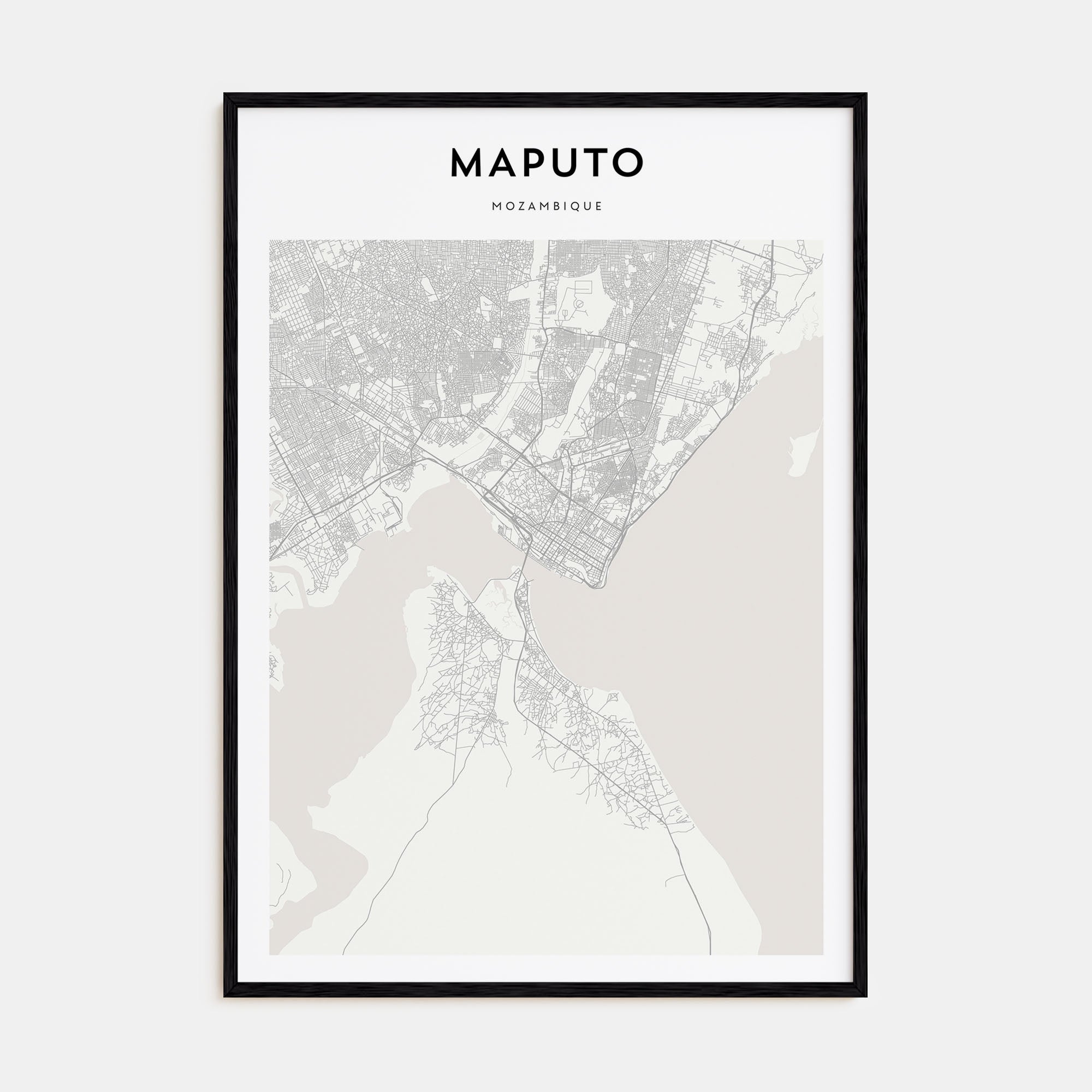 Maputo Map Portrait Poster