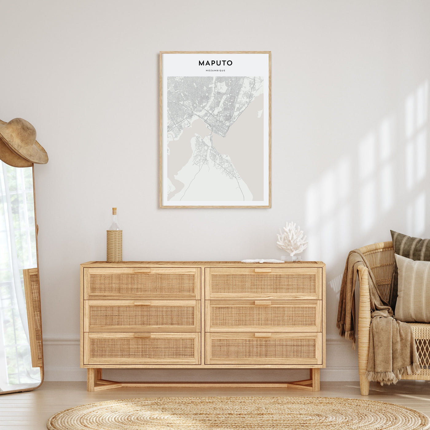 Maputo Map Portrait Poster