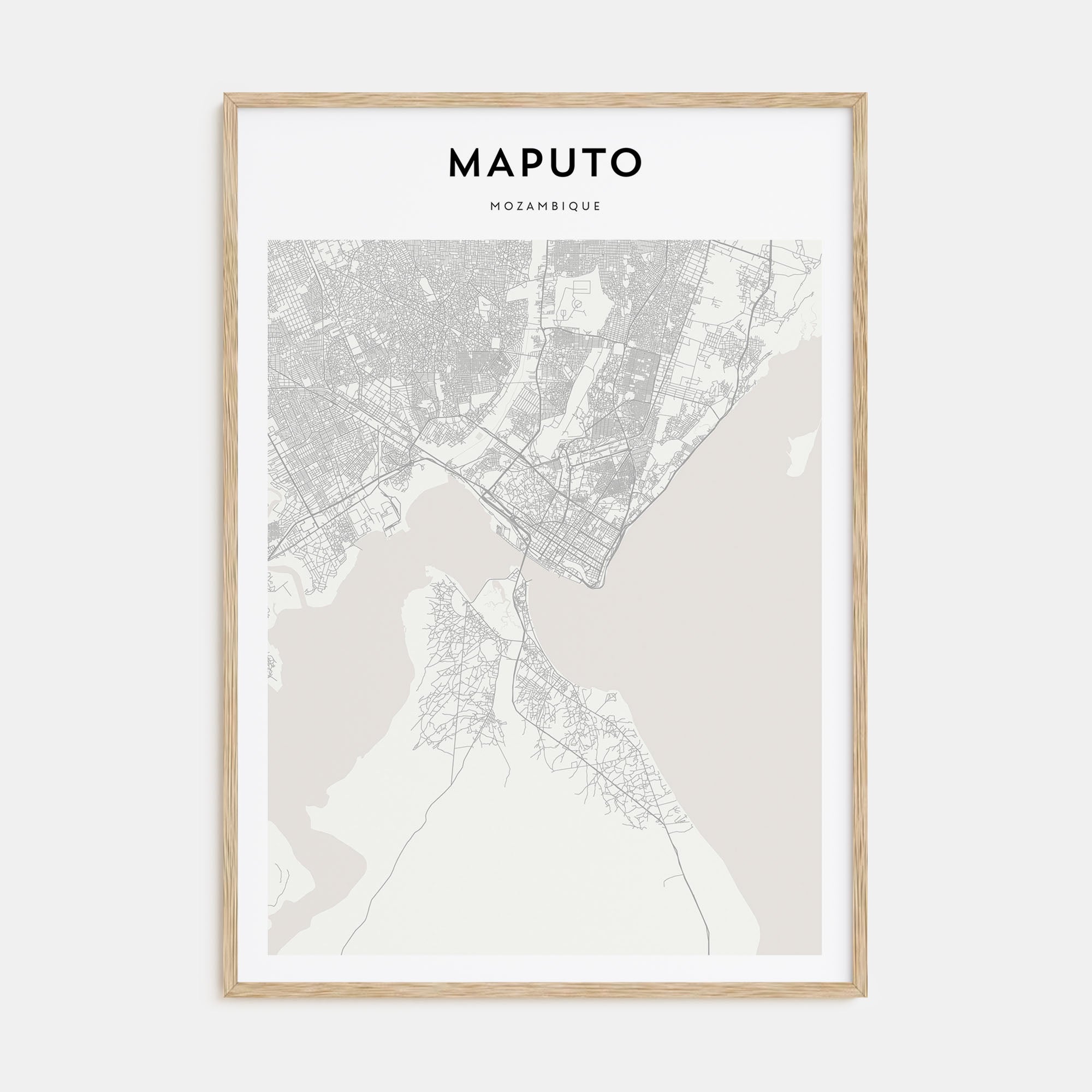 Maputo Map Portrait Poster