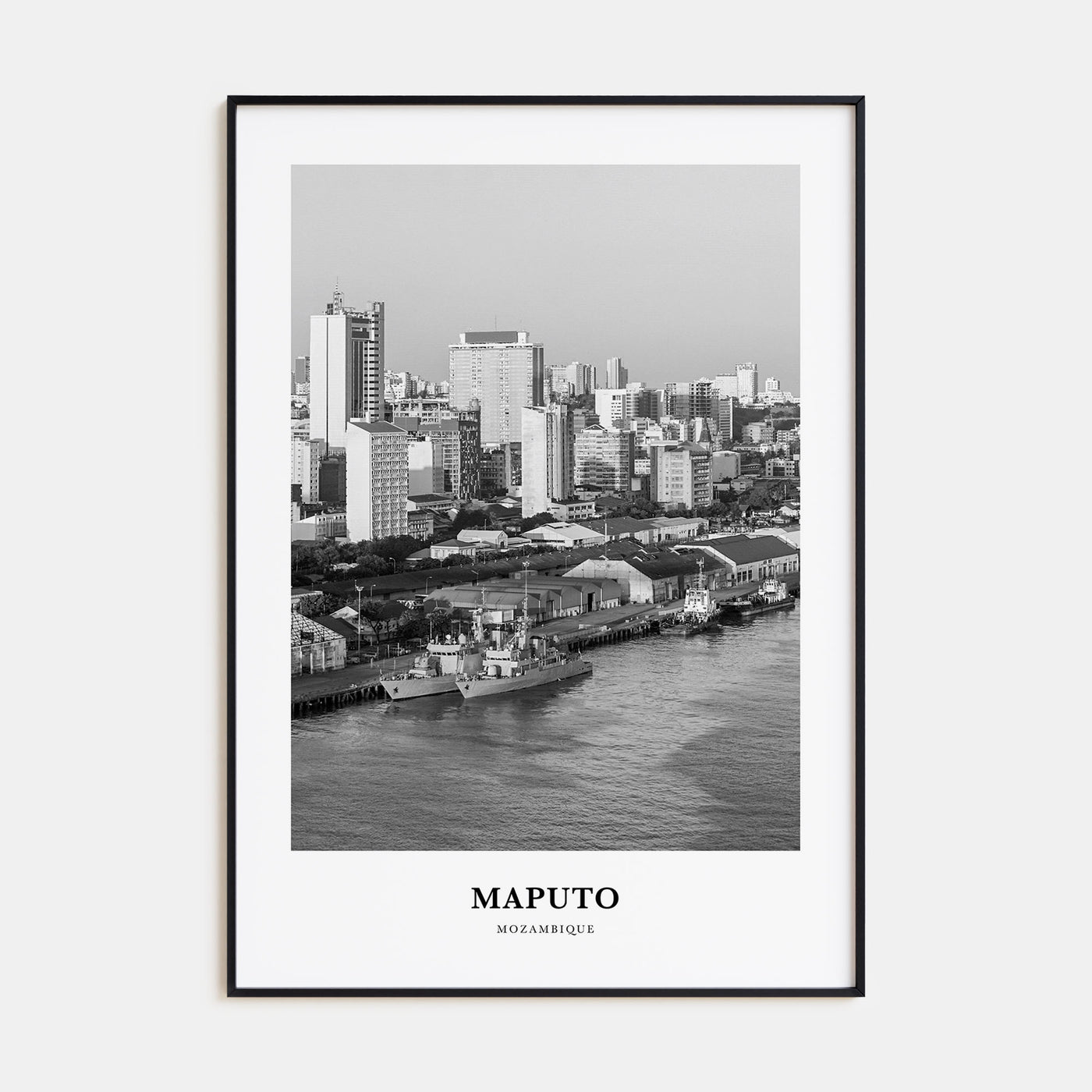 Maputo Portrait B&W Poster