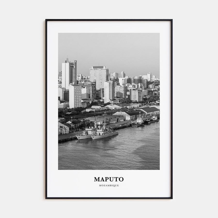 Maputo Portrait B&W Poster