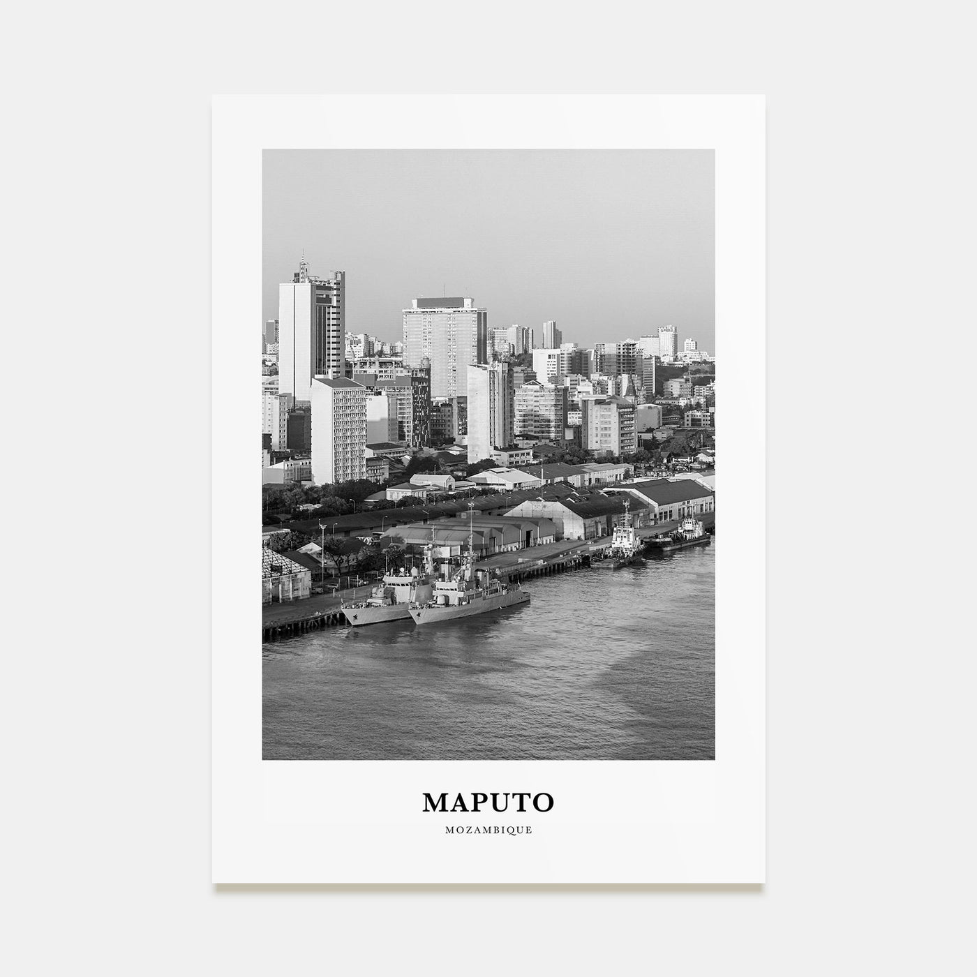 Maputo Portrait B&W Poster