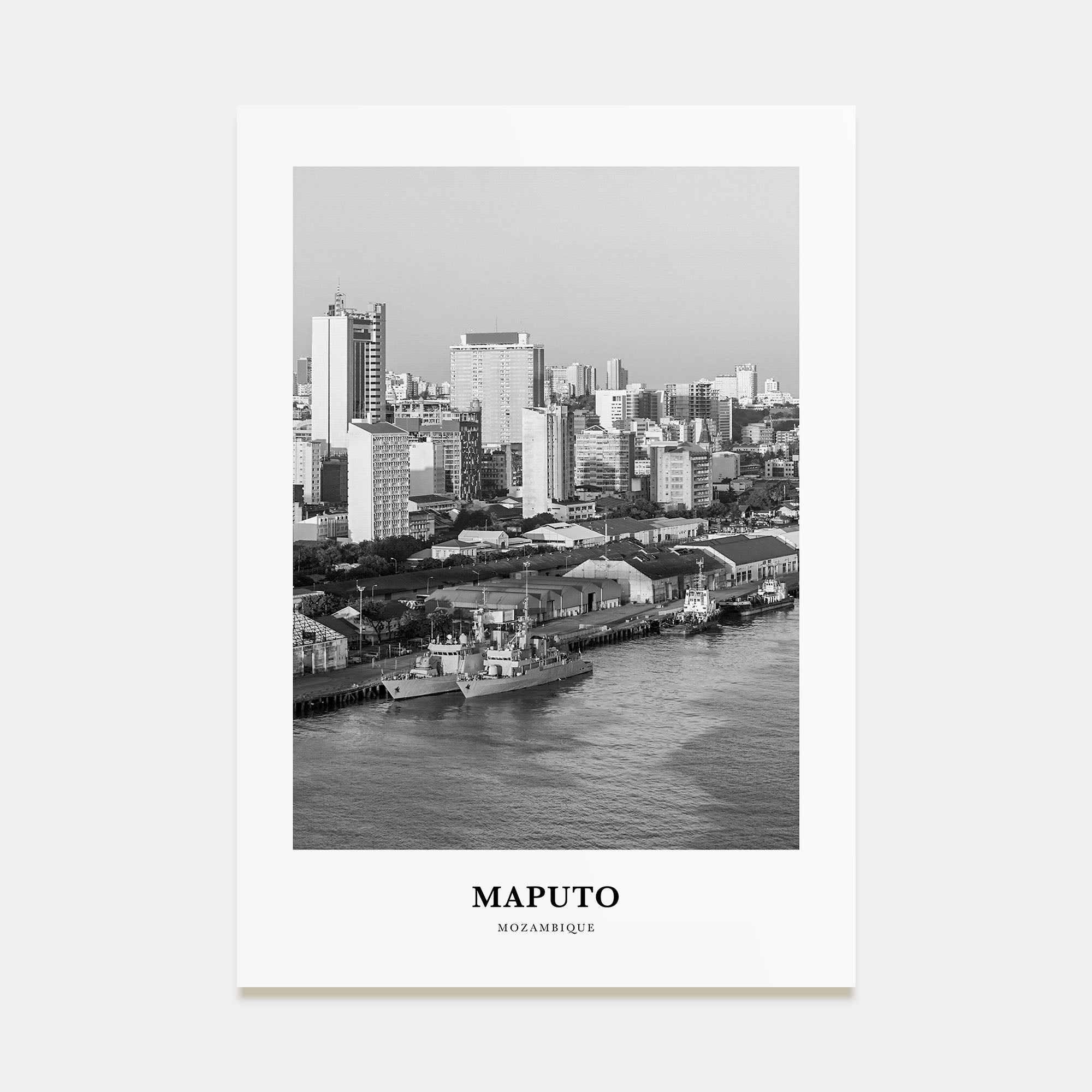 Maputo Portrait B&W Poster