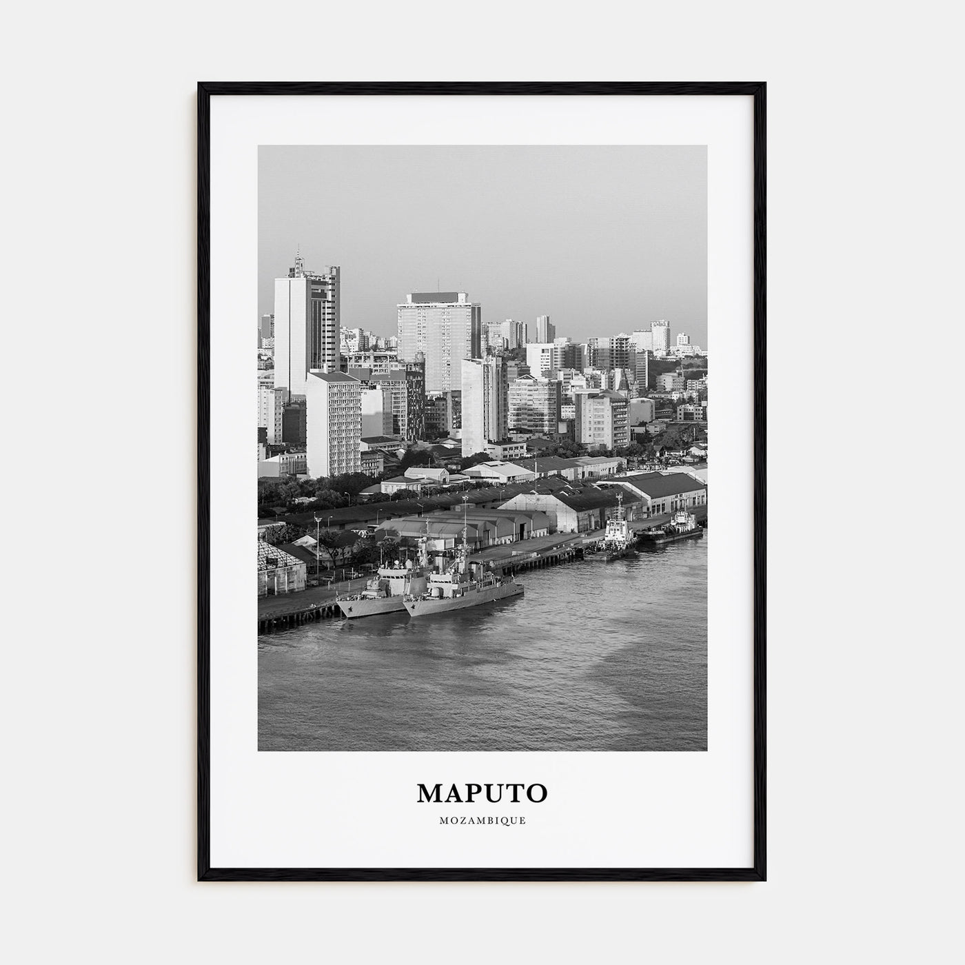 Maputo Portrait B&W Poster
