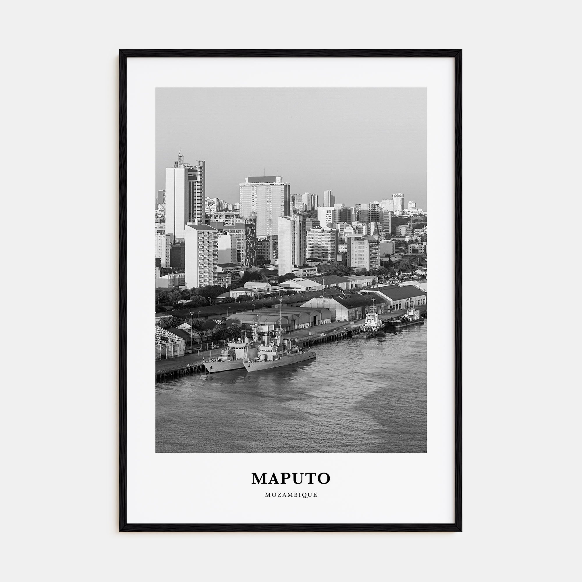 Maputo Portrait B&W Poster