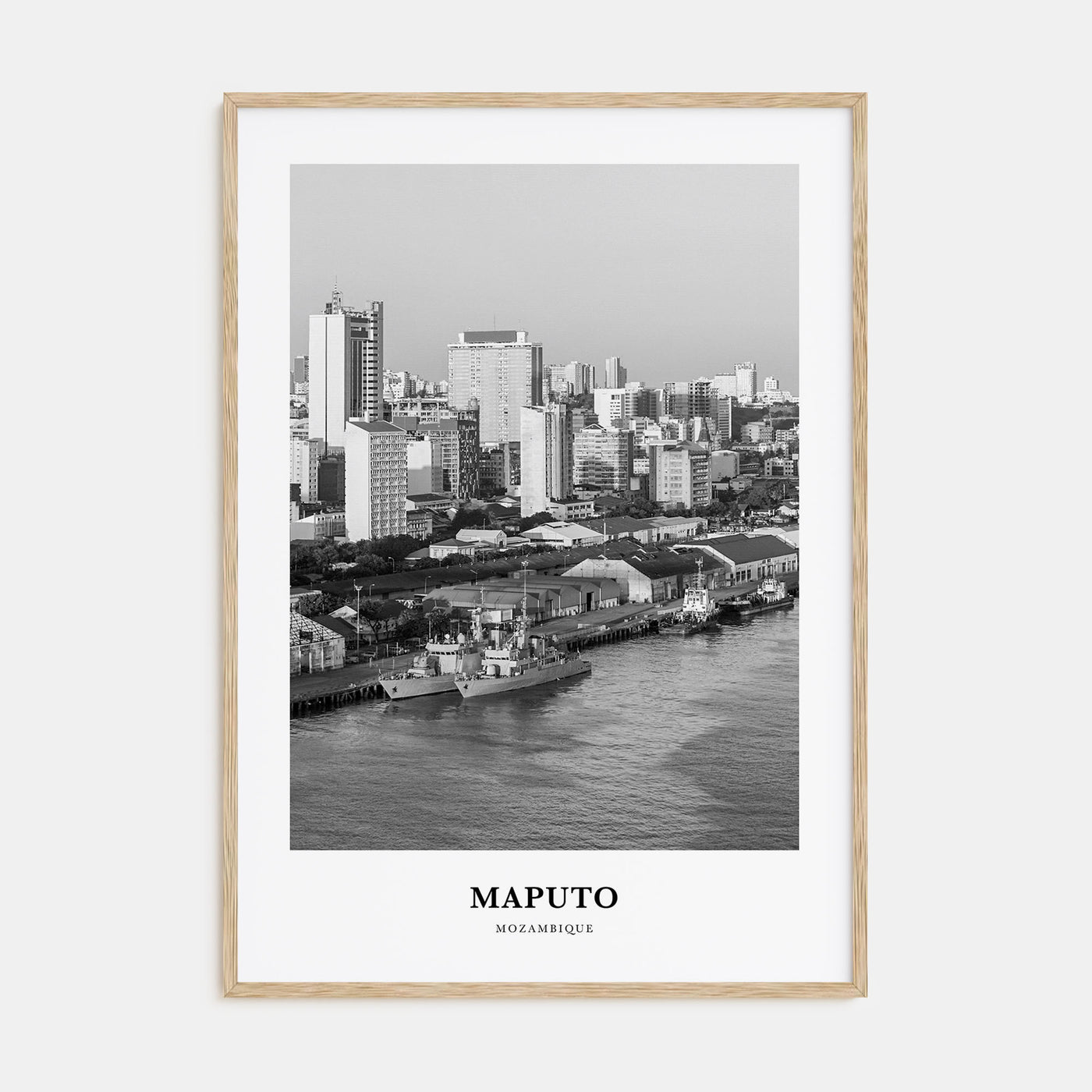 Maputo Portrait B&W Poster