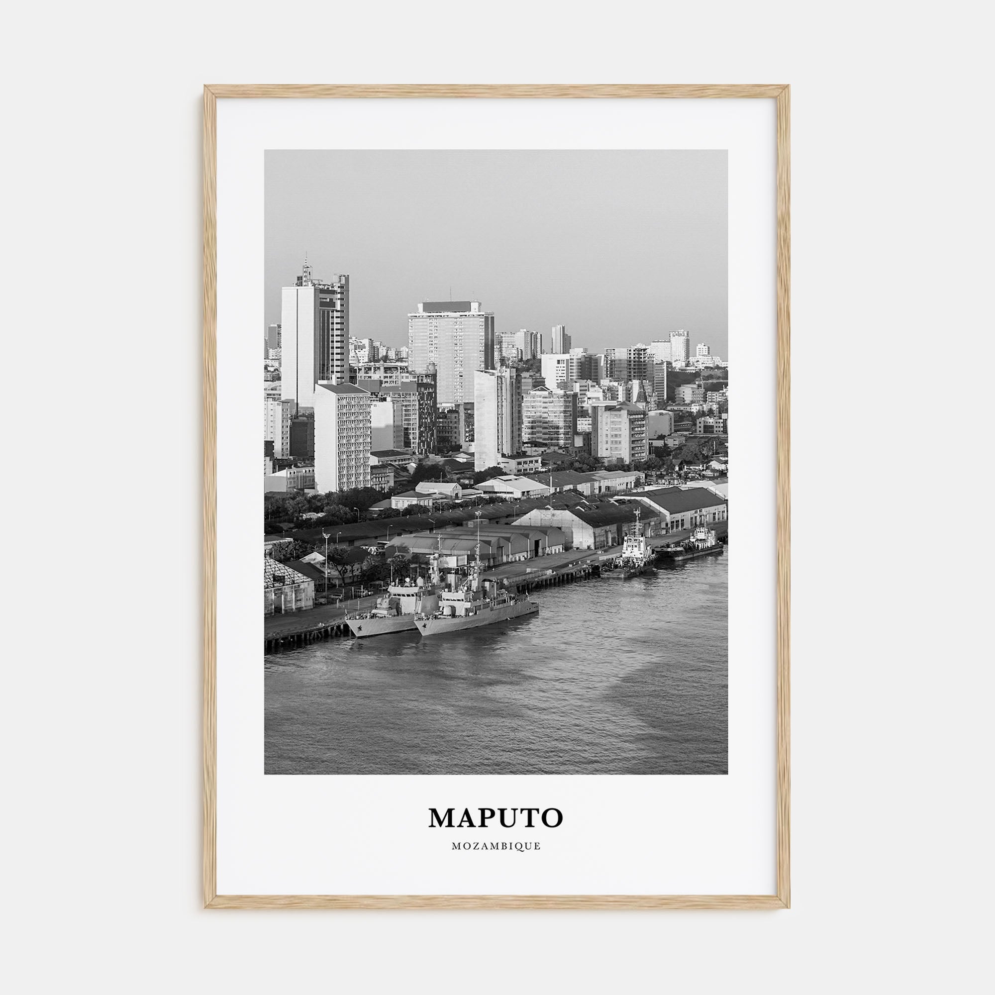Maputo Portrait B&W Poster