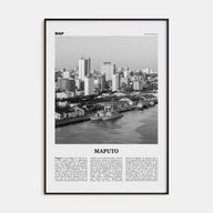 Maputo Travel B&W Poster