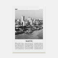 Maputo Travel B&W Poster