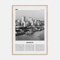 Maputo Travel B&W Poster
