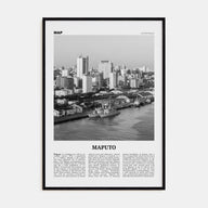 Maputo Travel B&W Poster
