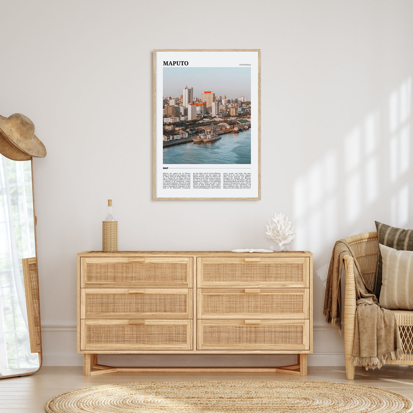 Maputo Travel Color Poster