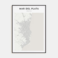 Mar del Plata Map Portrait Poster