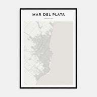 Mar del Plata Map Portrait Poster
