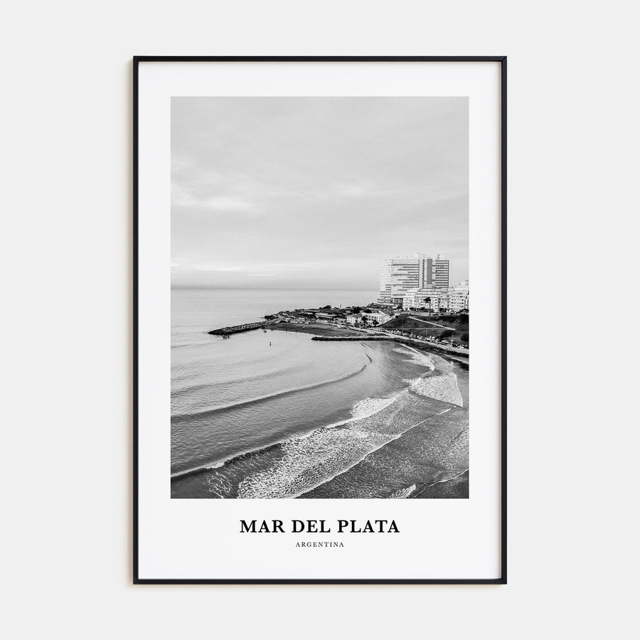 Mar del Plata Portrait B&W Poster
