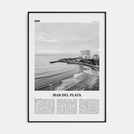 Mar del Plata Travel B&W Poster