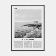 Mar del Plata Travel B&W Poster